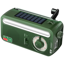 Solar Hand Crank Weather Radio Outdoor Flashlight Torch