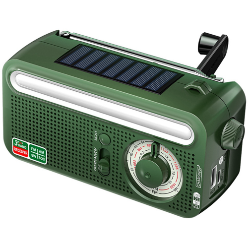 Solar Hand Crank Weather Radio Outdoor Flashlight Torch