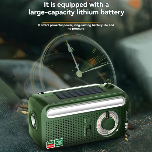 Solar Hand Crank Weather Radio Outdoor Flashlight Torch 2