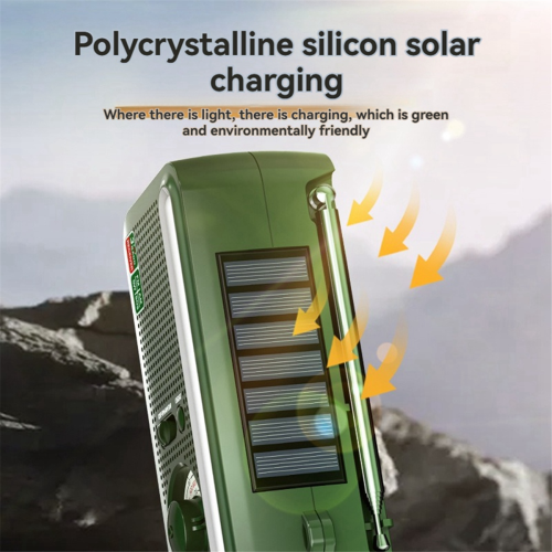 Solar Hand Crank Weather Radio Outdoor Flashlight Torch 1