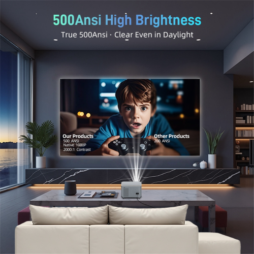 Smart Projector: 4K 1080P Ultra HD Auto Focus Android EU Plug 1