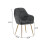 Living And Home Set of 2 Modern Velvet Upholstered Dining Chairs 6