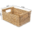 Small Wicker Baskets for Organizing Bathroom, with Wooden Handle 4
