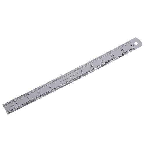 Régua de aço inoxidável, medida, função métrica, 30 cm, 12 polegadas 1