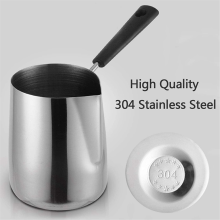 Manteiga e cafeteira de aço inoxidável, leiteira com bico - (350ML)