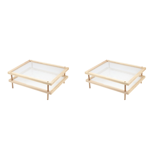 Stackable Food Dryer with Net Wooden Pasta Herb Drying Racks