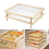 Stackable Food Dryer with Net Wooden Pasta Herb Drying Racks 2