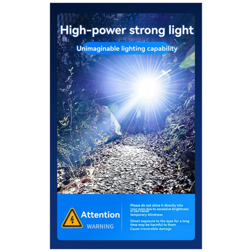 Lanterna de zoom super brilhante com luz forte LED Farol USB 1