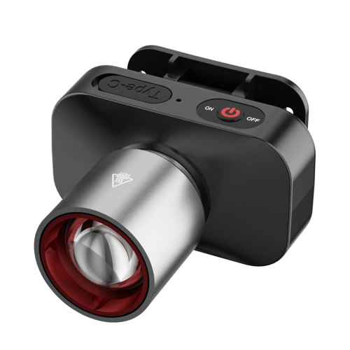 Lanterna de zoom super brilhante com luz forte LED Farol USB