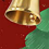 Super Loud Hand Barking Bell, Solid Brass Dinner Bell Gold 5