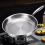 Titanium Steel Frying Pan Uncoated Non Stick Pan Kitchen Cookware,A 2