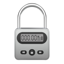 Cadeado temporizador LCD com luz de fundo 999 horas tempo máximo B