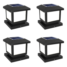 Timed LED Solar Pillar Light Waterproof Solar Lights