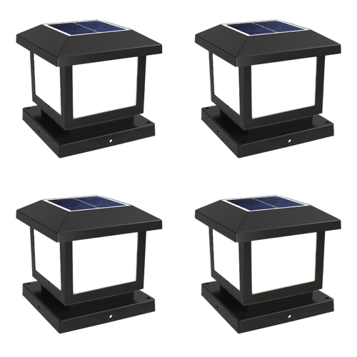Timed LED Solar Pillar Light Waterproof Solar Lights