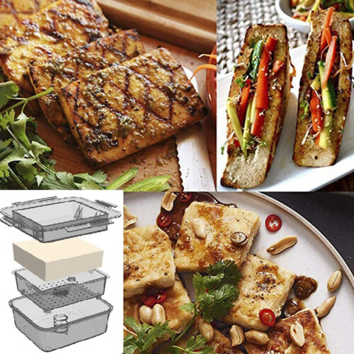 Tofu de 3 camadas com ferramenta de drenagem integrada para remoção de água 2