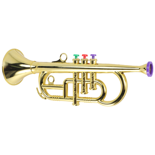 Trompete 3 Tons Musical para Crianças Brinquedo Dourado 2