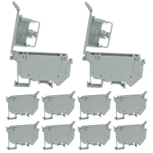 UK5- UK5RD com terminal de fusível de trilho DIN LED (pacote com 10 unidades, cinza)