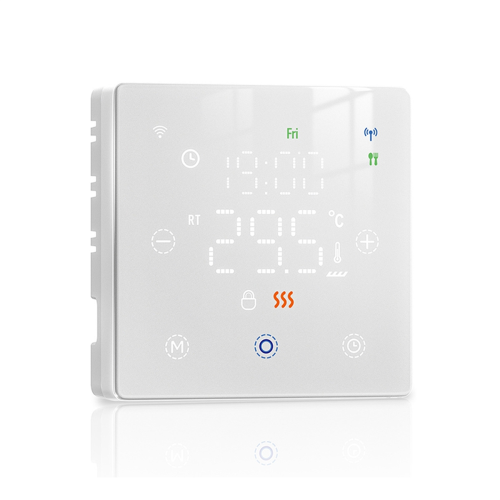 Termostato inteligente Tuya Zigbee para aquecimento de piso elétrico/água, branco
