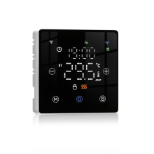 Termostato inteligente WiFi Tuya para aquecimento de piso a gás/água/elétrico preto