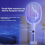 Type-C Electric Fly Swatter Insect Rechargeable Detachable Handheld 4