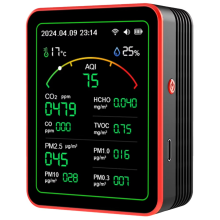 Monitor de qualidade do ar interno Tuya WiFi 15 em 1 com controle por aplicativo portátil