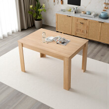 120*80CM Rectangular Wooden Dining Table, Original Wood Color