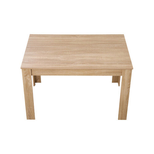 Living And Home 120*80CM Rectangular Wooden Dining Table, Original Wood Color 2