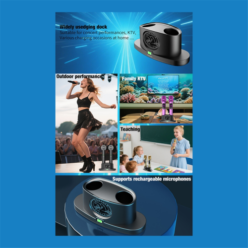 Universal Wireless Microphone Charging Dock KV-Specific Microphone 2