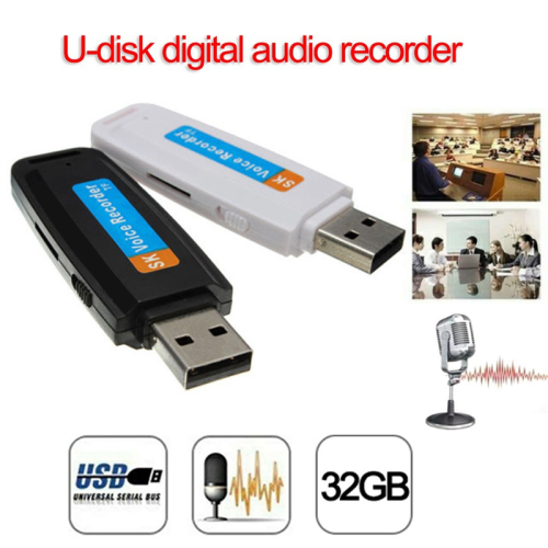 USB Flash Drive Digital Audio Recorder (White) 2