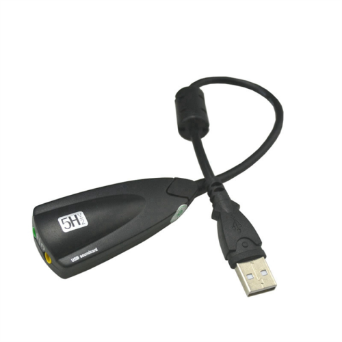 Adaptador de placa de som USB 7.1 5HV2 3D Audio 3,5 mm para laptop, PC e desktop