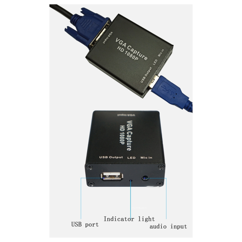 Adaptador VGA para USB com Placa de Captura de Áudio e Vídeo 1