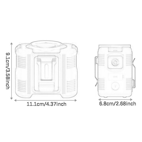 Waist Fan Flashlight 15000mAh Rechargeable Versatile Necklace Fan,B 2