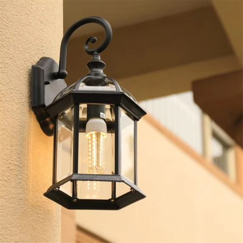 Luminárias de arandela vintage em bronze preto com LED para parede externa 1