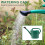 Watering Can with Green 10 Litre Kettle with Handle Long Mouth 6