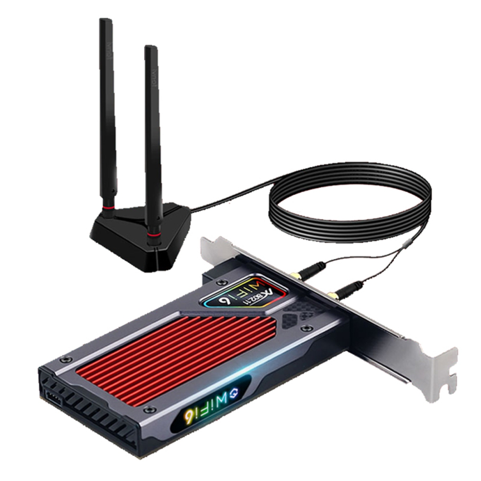 Wifi 6E Ax210 Pci-E Network Card,Bt5.3 5374Mbps Tri-Band 2.4G/5G/6Ghz 4712849790351