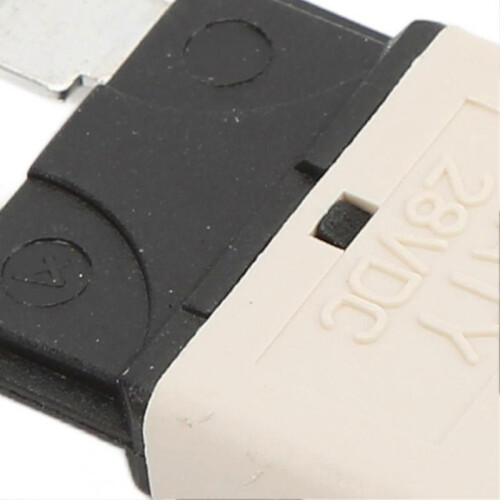 White Manual Reset Blade Fuse 25A Circuit Breakers 28VDC for Vehicles Low Voltage Yachts Ships 1