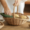 Wicker Basket with Handle, Wicker Shopping Basket, small 2