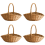 Wicker Basket with Handle, Wicker Shopping Basket, small 1