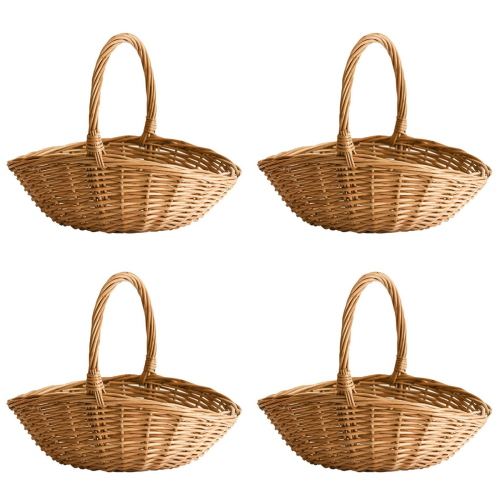 Wicker Basket with Handle, Wicker Shopping Basket, small