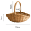 Wicker Basket with Handle, Wicker Shopping Basket, small 4