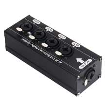 Caixa divisora de sinal de áudio balanceada XLR 1x4