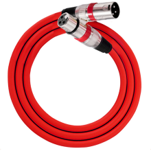 Cabo XLR 3 pinos XLR macho/fêmea painel vermelho