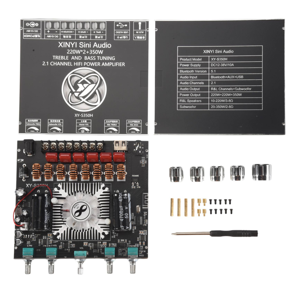 Xy-S350h 2.1 Channel Tpa3251 Bluetooth Amplifier Board 220Wx2+350W 4712849783292