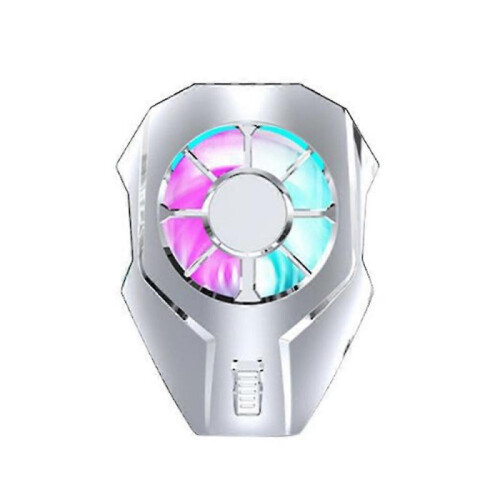 (Silver) Mobile Phone Mini Cooling Fan Radiator Turbo Hurricane Universal Phone Cooler