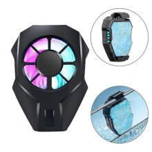 (Black) Mobile Phone Mini Cooling Fan Radiator Turbo Hurricane Universal Phone Cooler