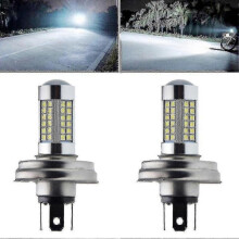 (10-30V) 2pcs Motorcycle P45t R2 66smd Led Headlight Lamp High/low Beam For Scooter Moped White 6000k 6v 12v -bp