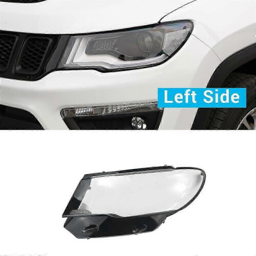 (Left) Jeep Compass 20 Car Headlight Lens Cover Front Light Shell 1