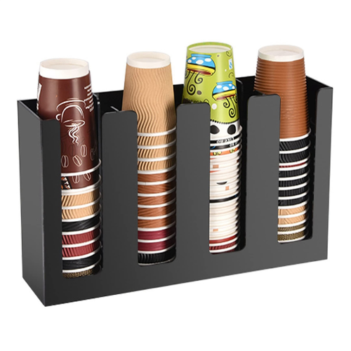 Coffee Cup and Lid Organizer Disposable Paper Cup Holder Dispenser 1