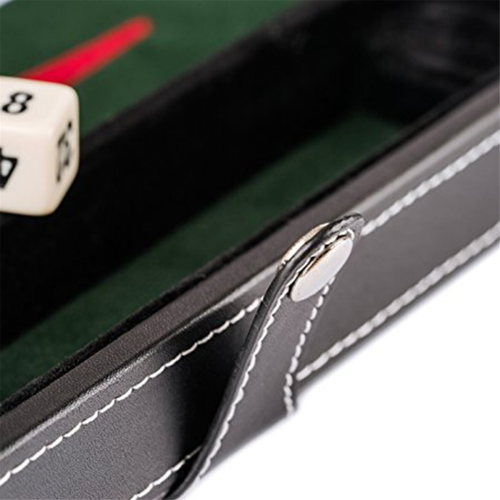 Jogo de tabuleiro clássico com capa de couro e tabuleiro dobrável 2