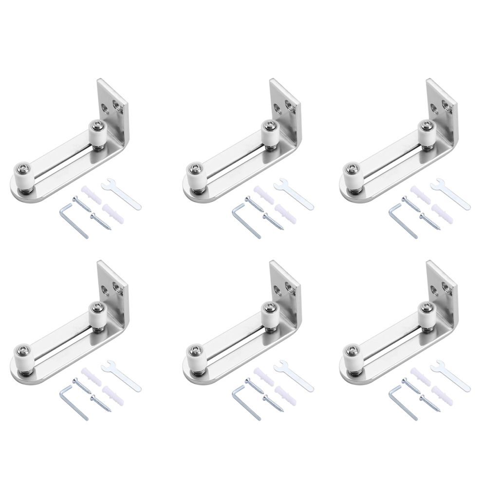 Chrome Sliding Barn Door Floor Guide Ball Bearings For All Size Door 4714171550894